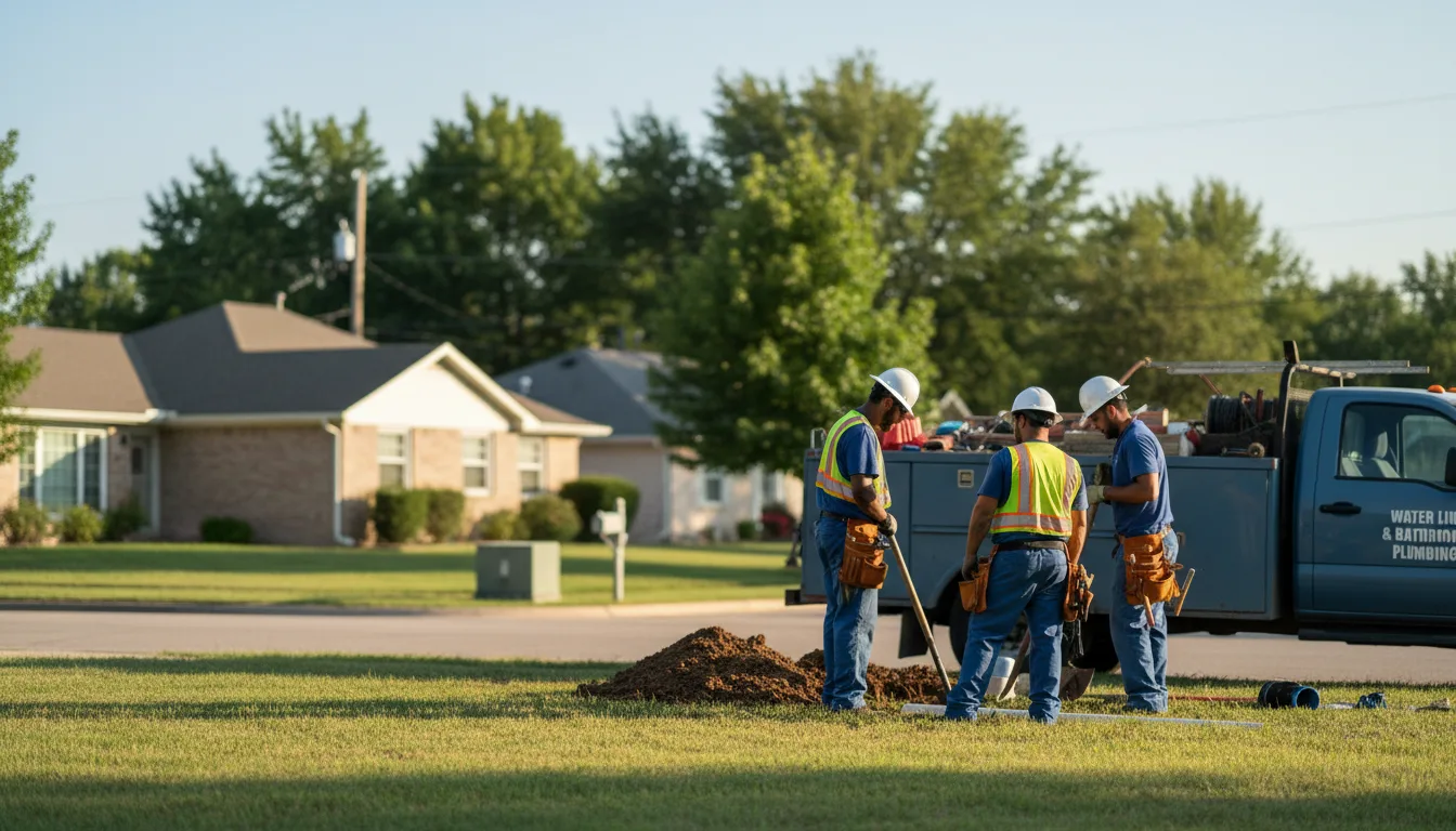 Residential water line and bathroom plumbing service in Bee Branch, AR